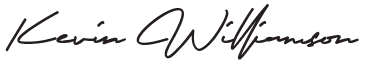 A signature written in black ink that reads "Kevin Williamson" against a white background. The handwriting is cursive and flowing.